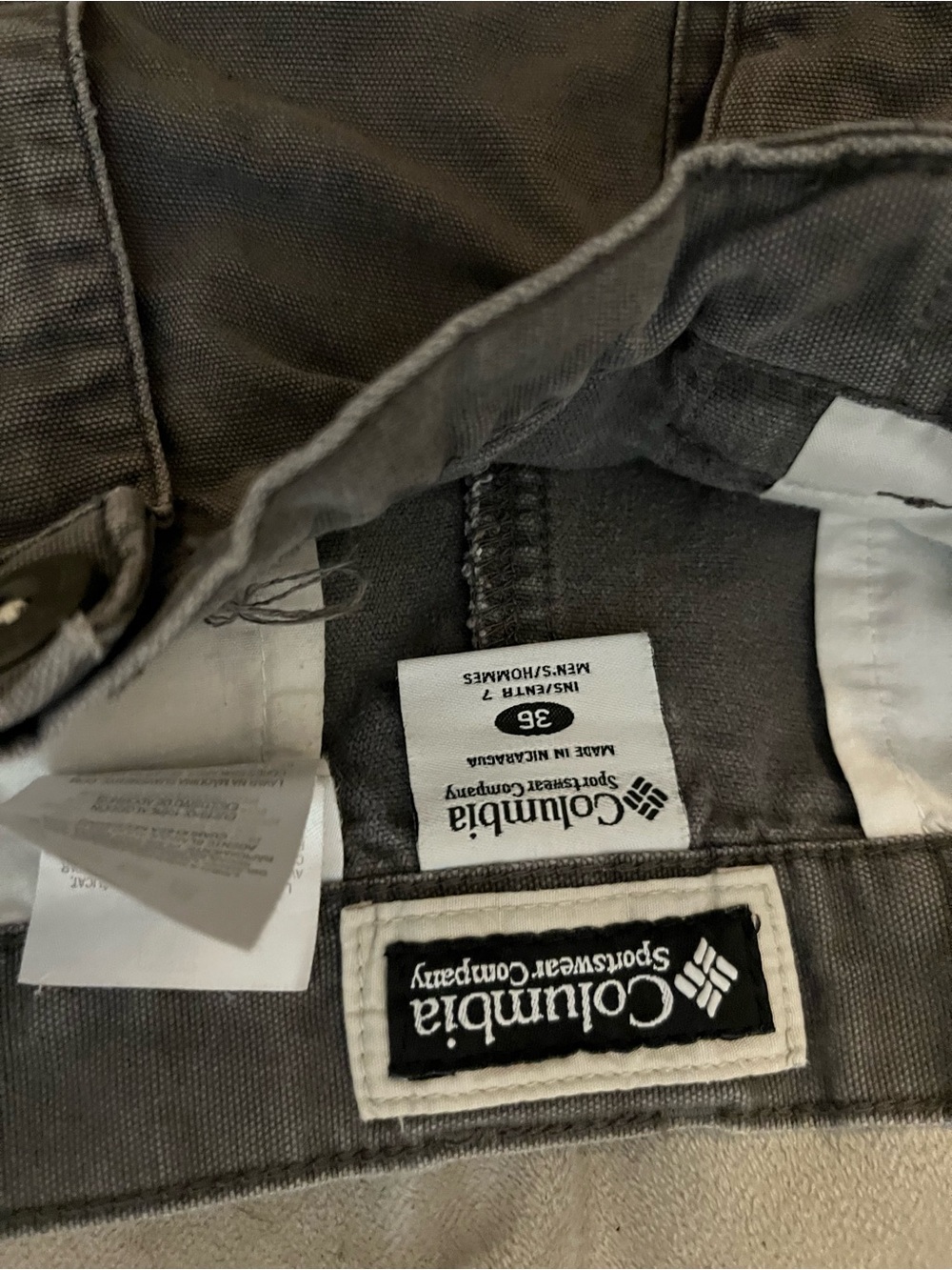 Columbia Gray Men’s Casual Shorts with Logo Patch